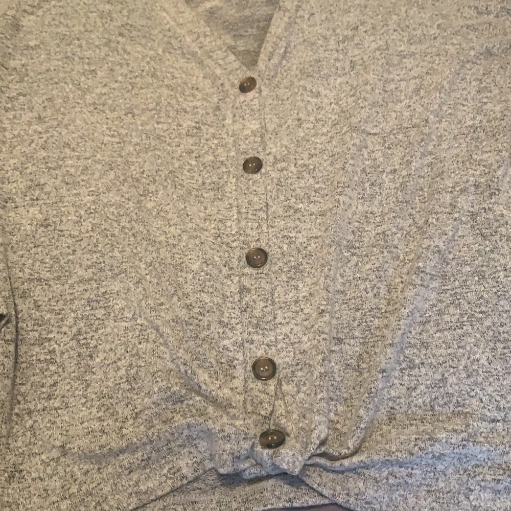 Grey button down sweater - Picture 5 of 6